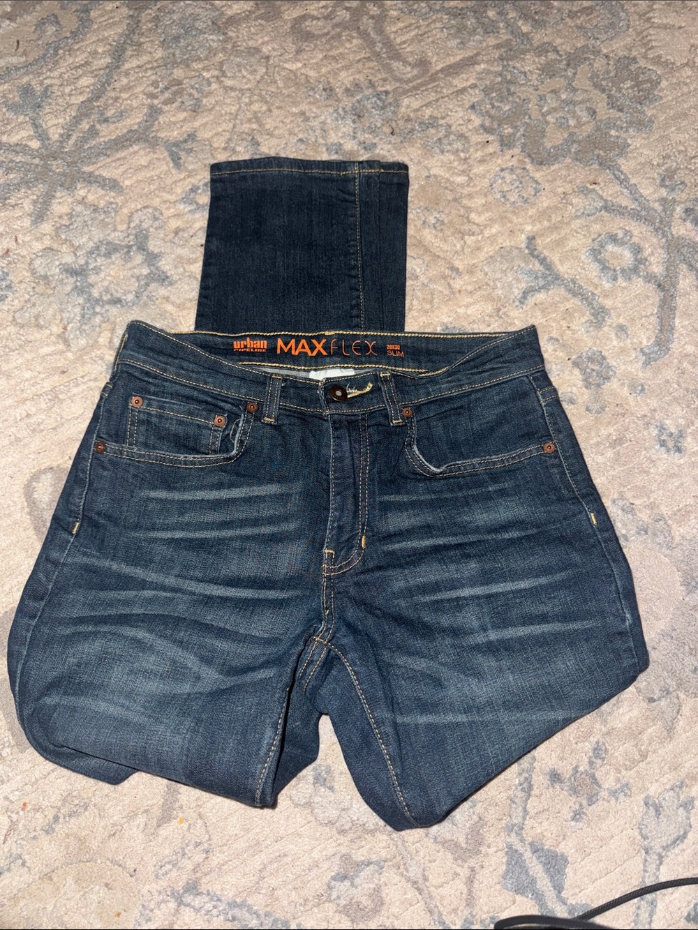 urban pipeline Dark Blue Straight Fit Jeans